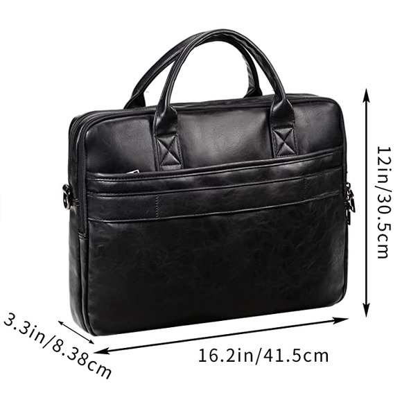 NEW! Stylish Leather Limpton Buisness Satchel - Picture 7 of 7